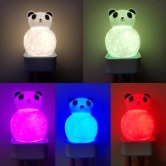 Sese ve Dokunmaya Duyarlı Silikon Panda Gece Lambası Renkli