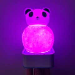 Sese ve Dokunmaya Duyarlı Silikon Panda Gece Lambası Renkli