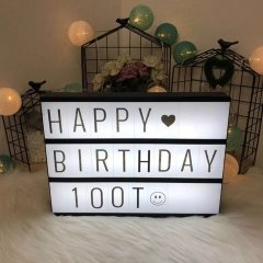 Işıklı Mesaj Panosu Lightbox A4 Led 96 Harf Sayı