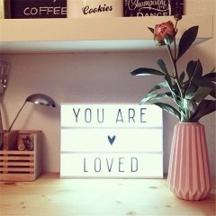 Işıklı Mesaj Panosu Lightbox A4 Led 96 Harf Sayı