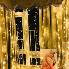 3X2 Metre Saçaklı Perde Led Işıklar 8 Mod Animasyonlu