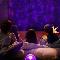 Starry Night Galaxy Led Projektör Lamba Bluetooth Hoparlör Kumandalı