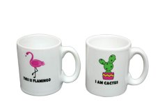 Espresso 2'li Kupa Seti Flamingo Kaktüs