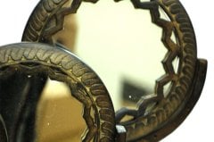 Ayna Standlı Antik Zikzak Desen'li 3'lü Set