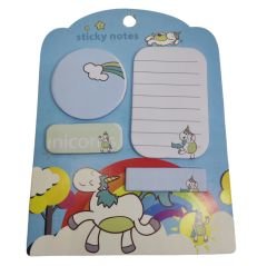 4'lü Unicorn Post-it Yapışkanlı Kağıt Notluk