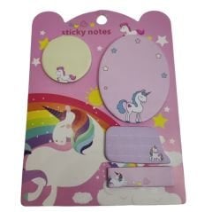 4'lü Unicorn Post-it Yapışkanlı Kağıt Notluk
