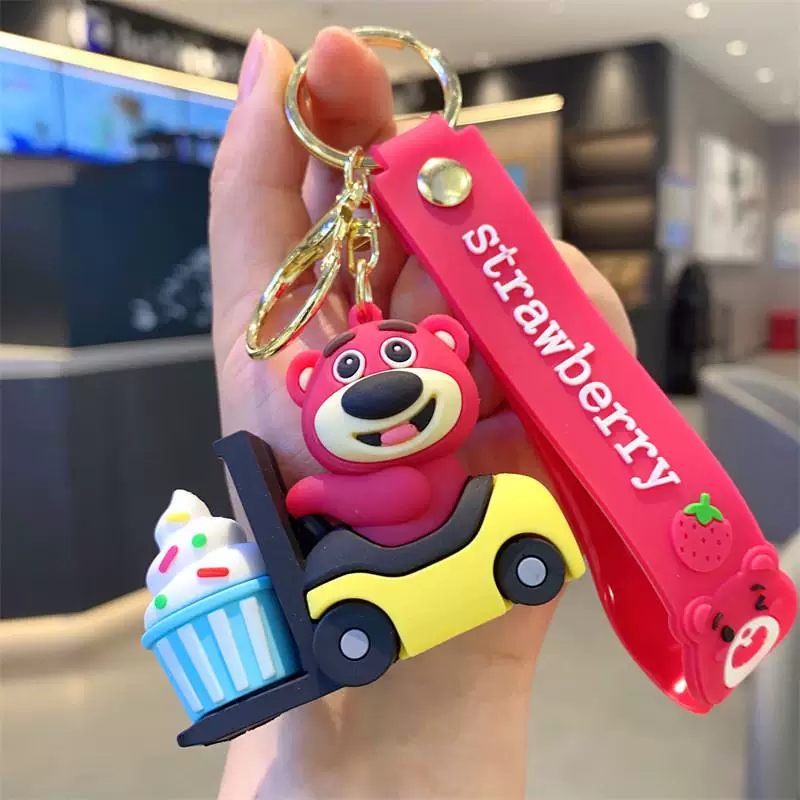 Sevimli Ayı Lotso Lüx Anahtarlık Çanta Aksesuarı Süsü 1 Adet