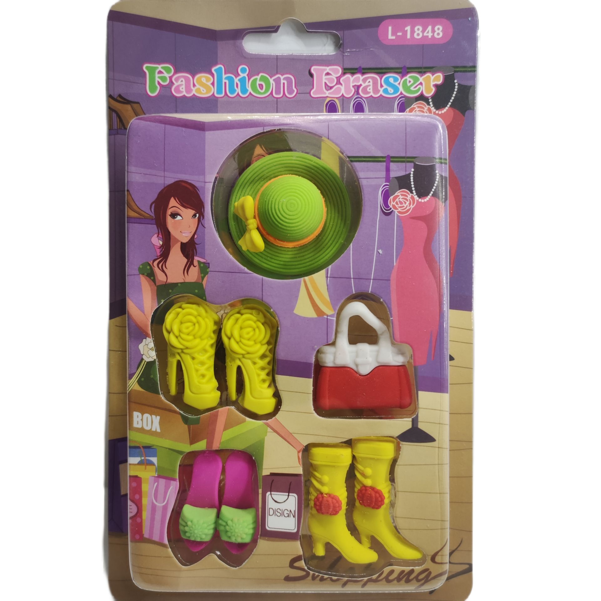 8'li Fashion Shopping 3d Silgi Seti