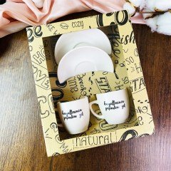 Özel Kutulu Hayallerinin Peşinden Git Türk Kahvesi Fincanı Seti