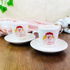 Özel Kutulu Çikilata Yemeliyim Türk Kahvesi Fincanı Seti