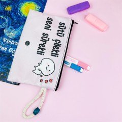 Sütü Çilekli Seni Sürekli Tasarımlı Kalemlik