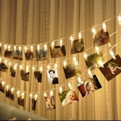 Led Işıklı Fotoğraf Albüm Mandalları 10 lu 2 Metre