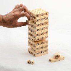 Orta Boy Jenga Ahşap Denge Oyunu 54 Parça