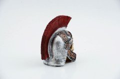 Özel Tasarımlı Miğfer’li İskelet Kafası Polyester Biblo