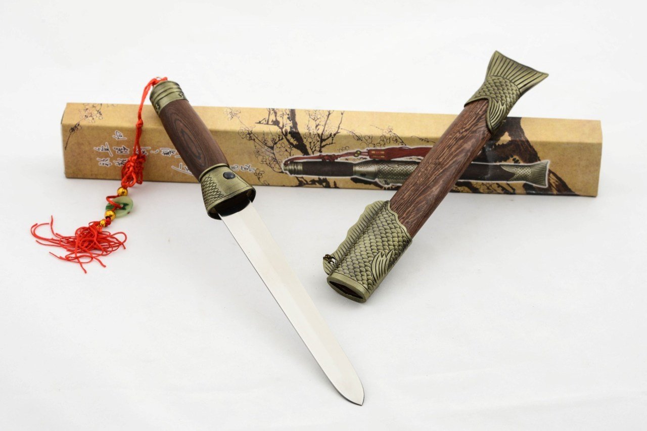 El Oymalı Balık Modeli Çelik Kama Kılıç