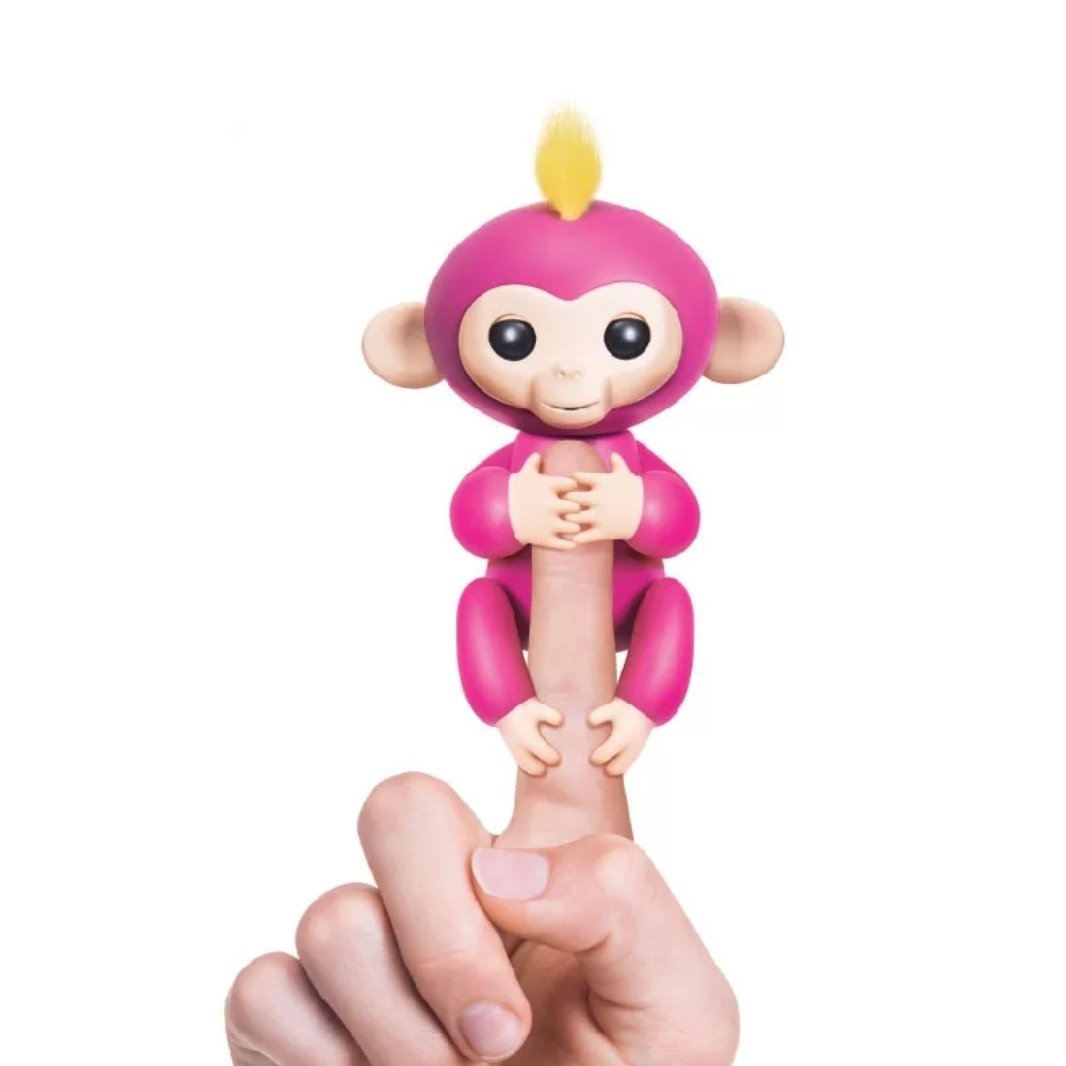 Hareketli İnteraktif Parmak Bebek Maymun - Happy Monkey mavi