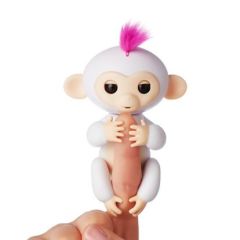 Hareketli İnteraktif Parmak Bebek Maymun - Happy Monkey mavi