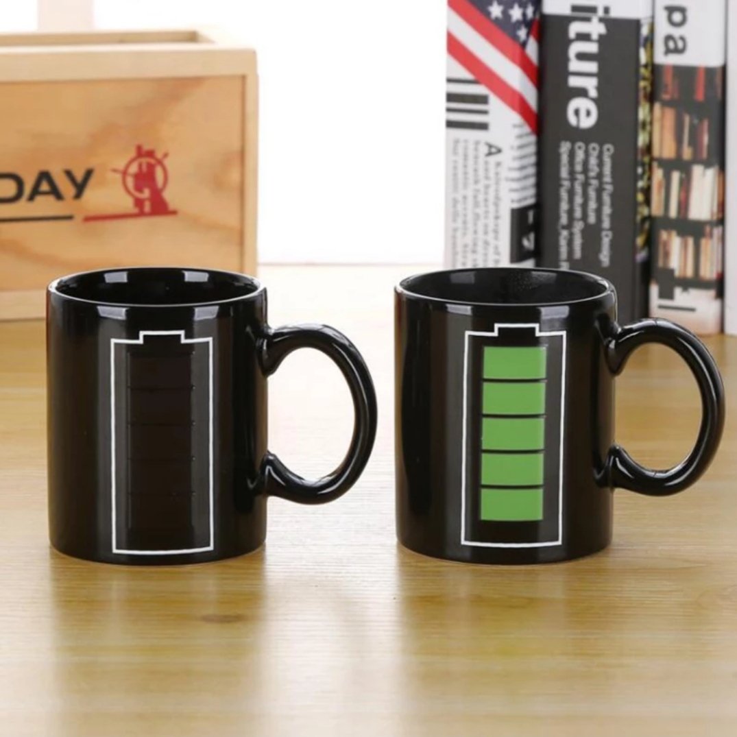 Sihirli Batarya Tasarımlı Kupa Bardak