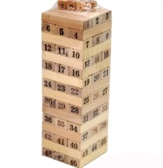 Ahşap Numaralı Blok Denge ve Beceri Oyunu Jenga (48 Parça)