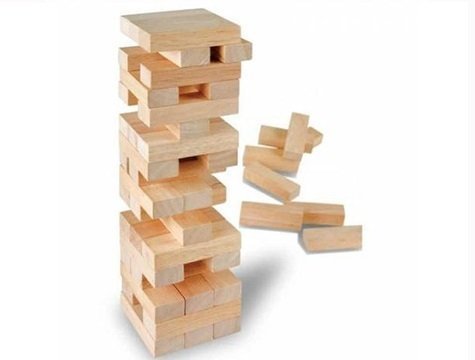 Eğitici Ahşap Denge Blok Oyunu Jenga (54 Parça)