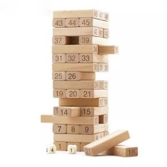 Ahşap Numaralı Denge ve Beceri Oyunu Jenga (58 Parça)