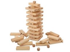 Ahşap Numaralı Denge ve Beceri Oyunu Jenga (58 Parça)