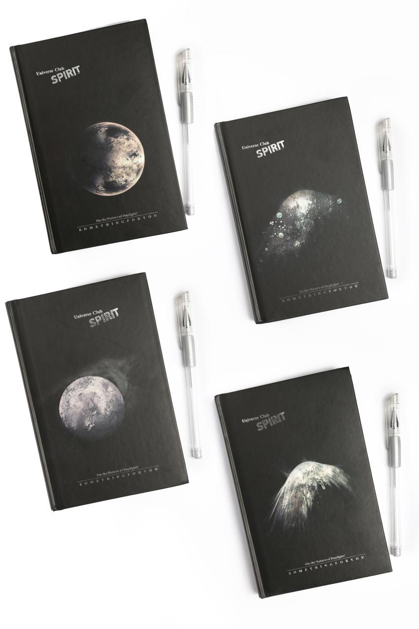 Gümüş Kalem Hediyeli Siyah Defter 120 Yaprak