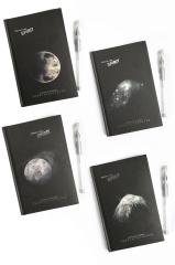 Gümüş Kalem Hediyeli Siyah Defter 120 Yaprak