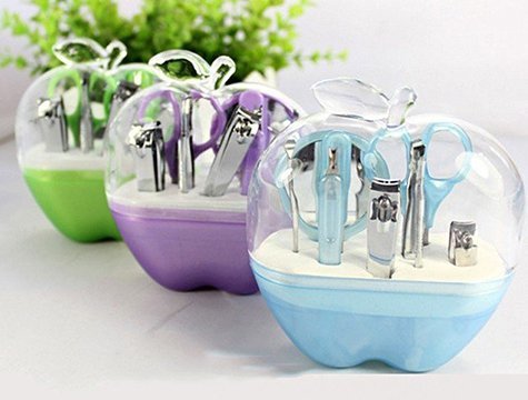 Elma Şeklinde Aynalı Manikür Seti (8 Parça)