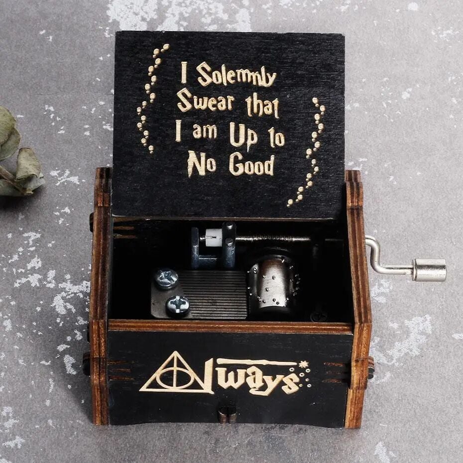 Harry Potter Always Müzik Kutusu Ahşap İşlemeli Müzik Kutu