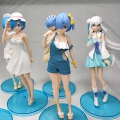 Re:zero Kara Hajimeru Isekai Seikatsu Rem Ram Emilia Anime Figür Seti 6 Adet 17 Cm
