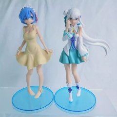 Re:zero Kara Hajimeru Isekai Seikatsu Rem Ram Emilia Anime Figür Seti 6 Adet 17 Cm