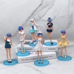 Re:zero Kara Hajimeru Isekai Seikatsu Rem Ram Emilia Anime Figür Seti 6 Adet 17 Cm