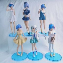Re:zero Kara Hajimeru Isekai Seikatsu Rem Ram Emilia Anime Figür Seti 6 Adet 17 Cm