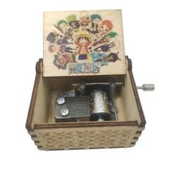 One Piece Müzik Kutusu Anime Luffy Ace Sanji Sabo Çevirmeli Ahşap İşlemeli Müzik Kutusu