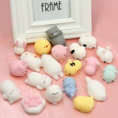 Squishy Mini Hayvanlar Jel Sukuşi Tembel Kedi ve Arkadaşları Anahtarlık