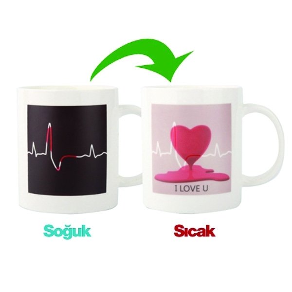 Kalp Sihirli Kupa Bardak