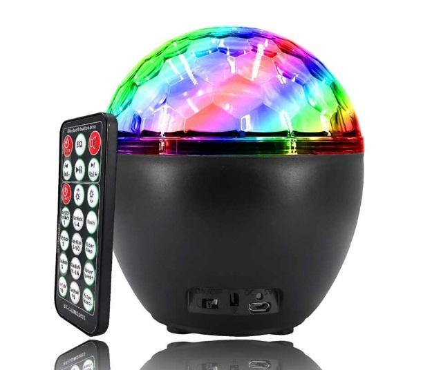16 Renkli Bluetooth Hoparlörlü Disco Topu