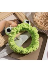 Sevimli Yeşil Kurbağa Saç Bandı Peluş Saç Bandana