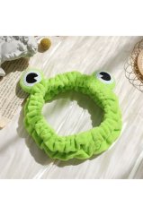 Sevimli Yeşil Kurbağa Saç Bandı Peluş Saç Bandana